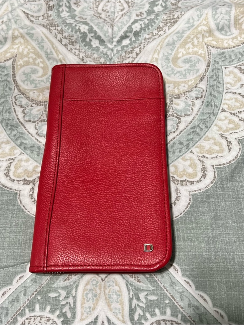 Danilos Red Leather Zip Organizer Wallet